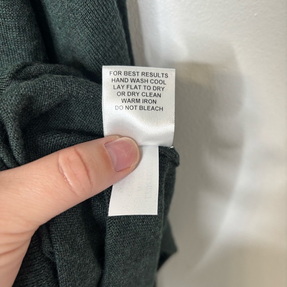 Peter Millar Merino Wool Blend Quarter Zip Sweater Green L Mens Large Pullover - Picture 8 of 8